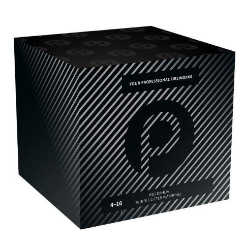 16´S Red Dahlia and White Glitter Waterfall